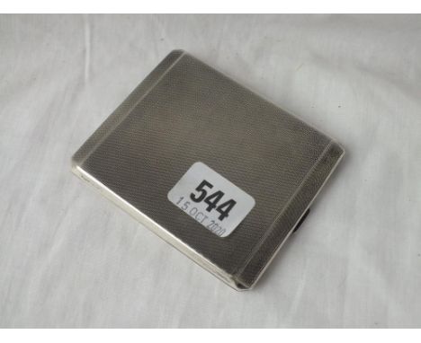 A cigarette case, engine turned - Sheffield 1934 - 144gms