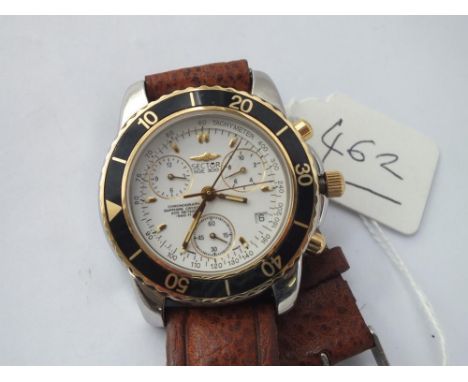 A gents chronograph wrist watch by SECTOR with seconds sweep &amp; 3 dials