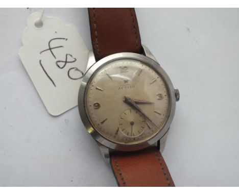 A gents chronometer wrist watch by ZENITH with seconds dial