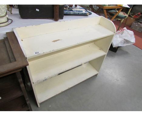 A painted book shelf