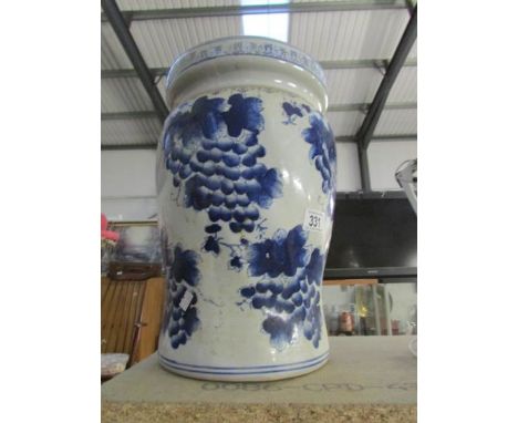 A ceramic garden stool