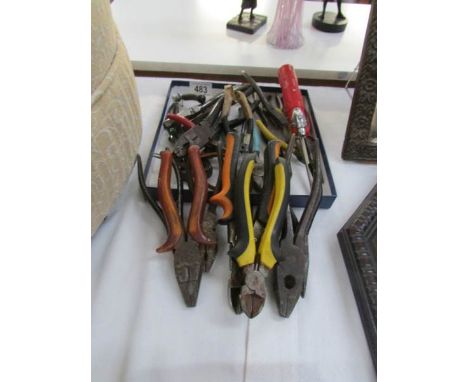 A mixed lot of tools including pliers