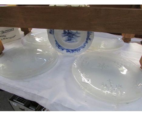 A quantity of glass and ceramic chargers