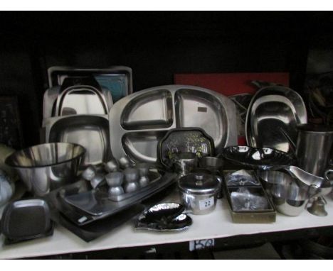 A shelf of stainless steel