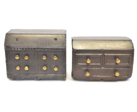 Two late 19th century Welsh vernacular slate furniture models Two late 19th century Welsh vernacular slate models of a miniat