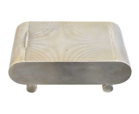 A George VI silver cigar case,  A George VI silver cigar case, A Wilcox, Birmingham, 1935, signed Asprey London, gross weight