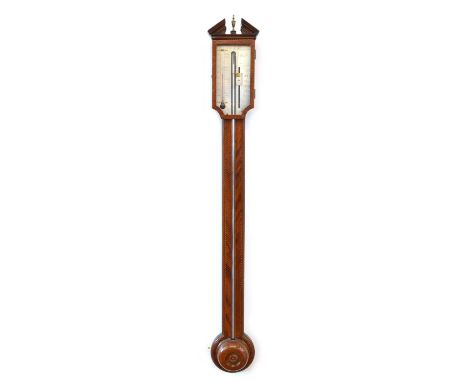 Early 19th century mahogany stick barometer by Francis Pelegrino Early 19th century mahogany stick barometer by Francis Peleg