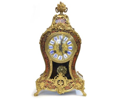 19th Century French Boulle mantel clock 19th Century French Boulle inlaid mantel clock, two train movement signed Medaille D'