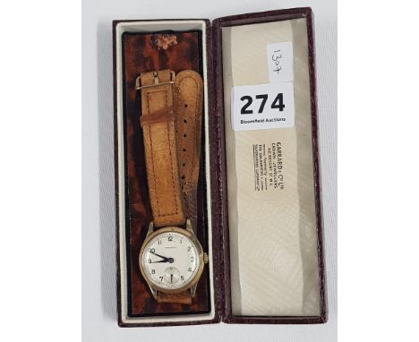 VINTAGE 9CT GOLD GARRARD OF LONDON WRIST WATCH