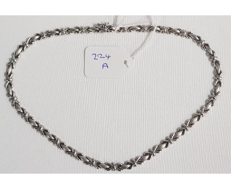 9CT WHITE GOLD COLLAR CHAIN