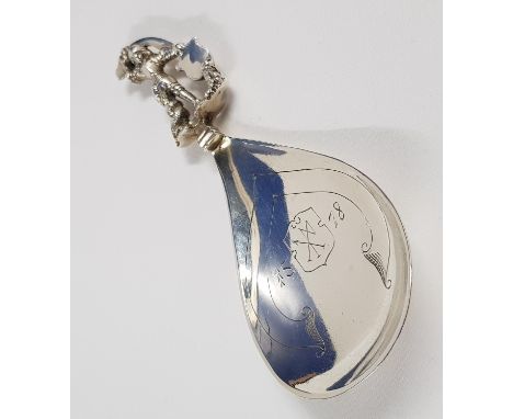 QUALITY SILVER TEA CADDY SPOON - LONDON