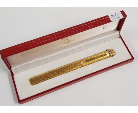 GOLD PLATED CARTIER PEN IN BOX