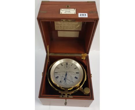 MARINE CHRONOMETER - BY VICTOR KULLBERG MAKER TO THE ADMIRALTY, THE INDIAN &amp; ITALIAN GOVERNMENTS, 105 LIVERPOOL ROAD LOND