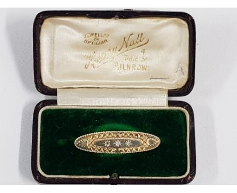 ANTIQUE GOLD &amp; DIAMOND BROOCH