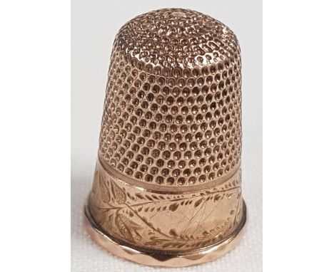ANTIQUE 9CT GOLD THIMBLE
