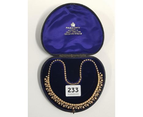 ANTIQUE GOLD &amp; PEARL NECKLACE