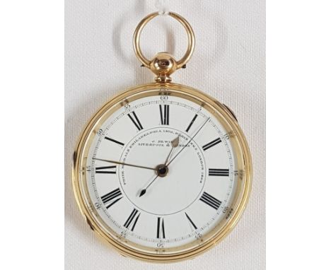 18CT GOLD OPEN FACE POCKET WATCH