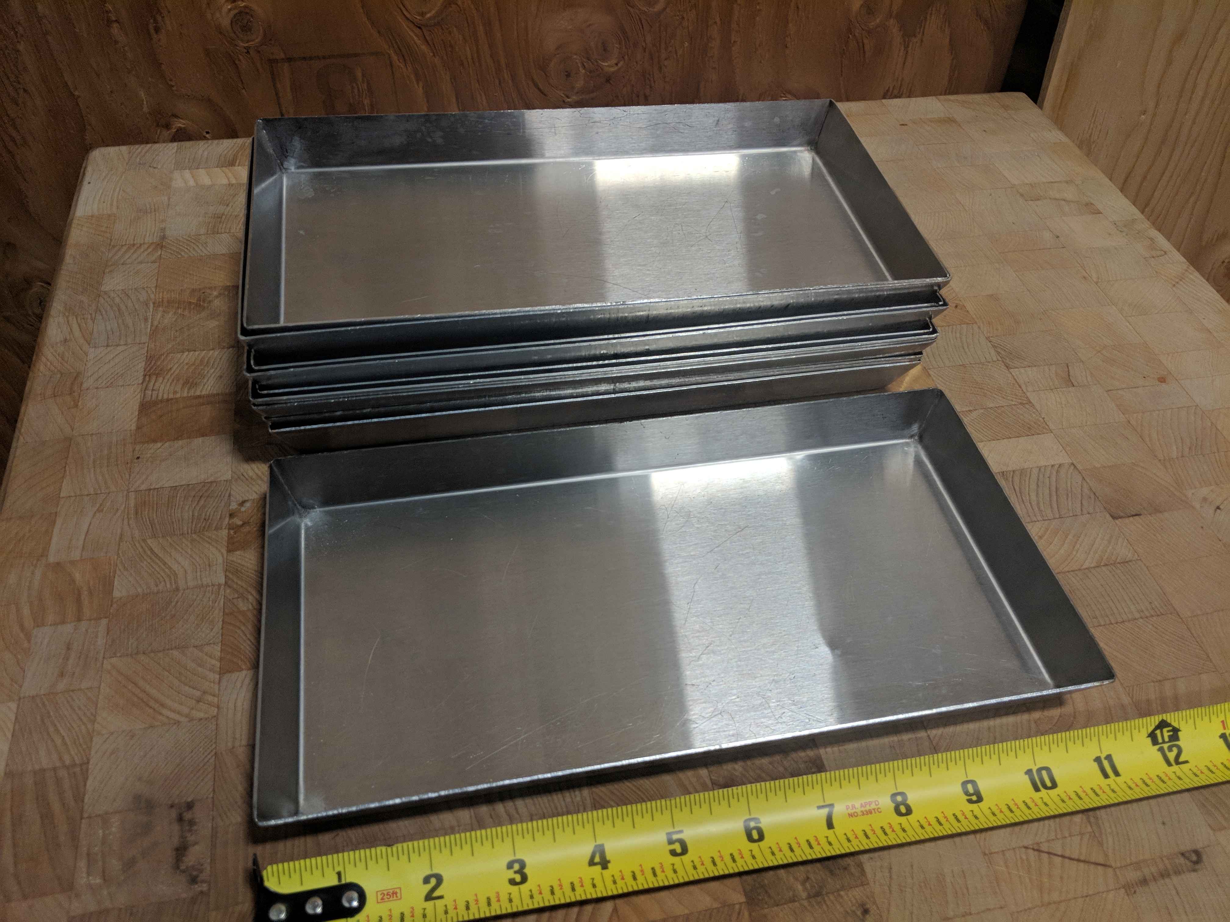 11" x 6" Stainless Steel Trays, Used, Location SRTool