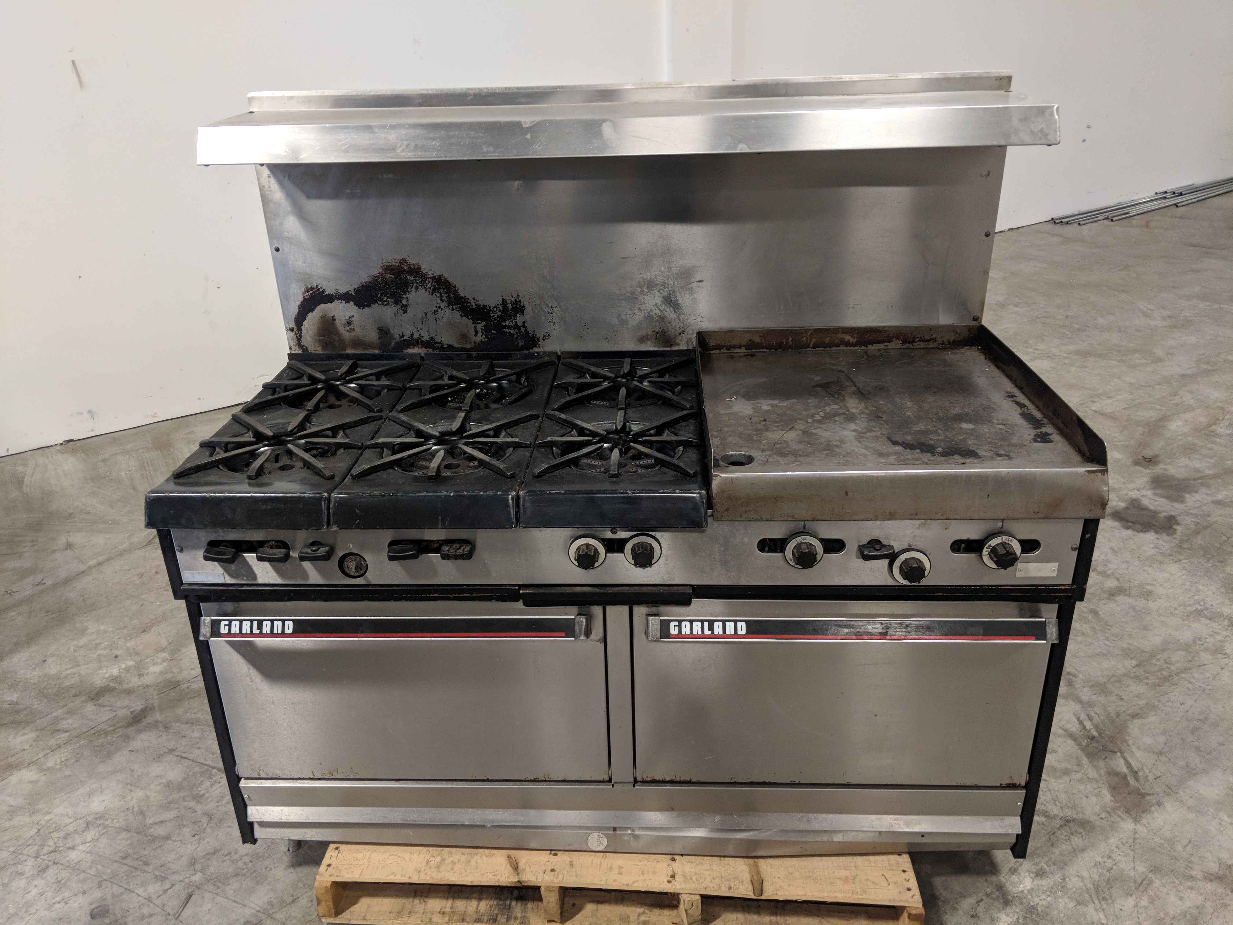 Garland 60" Combination Range, Used, Working Condition Unknown