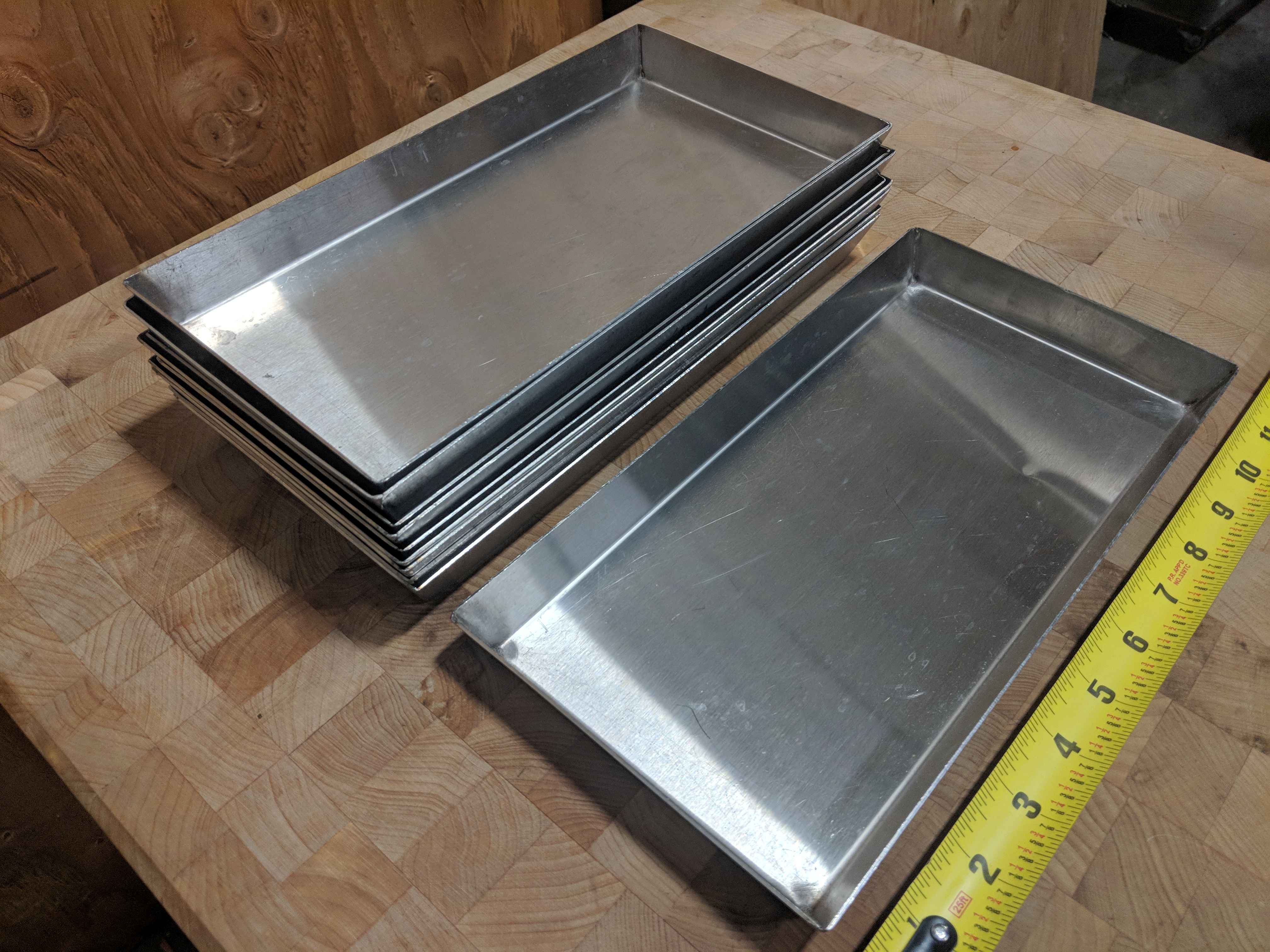 11" x 6" Stainless Steel Trays, Used, Location SRTool