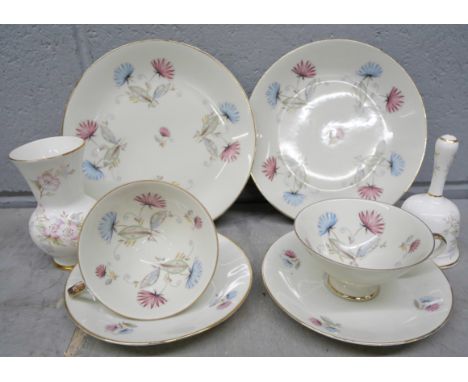 A collection of Prince Albert and Royal Albion bone china including a Sorrento tea service with cups, saucers, dinner plates 