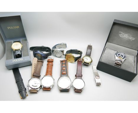 Lady's and gentleman's wristwatches including Timex, Adidas, Casio, Everlast