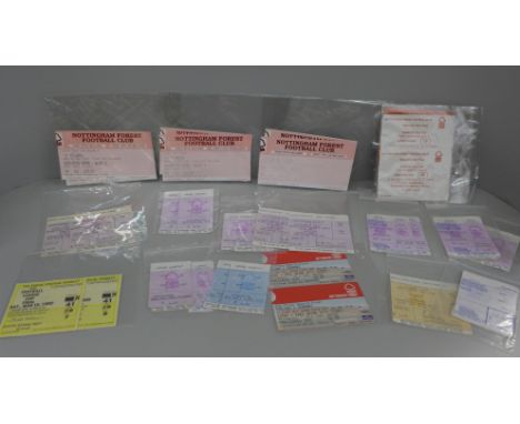 Football; a collection of ticket stubs 