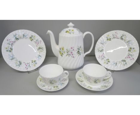 A Minton, Spring Valley dinner service including espresso cups and saucers, condiments and gravy boats **PLEASE NOTE THIS LOT