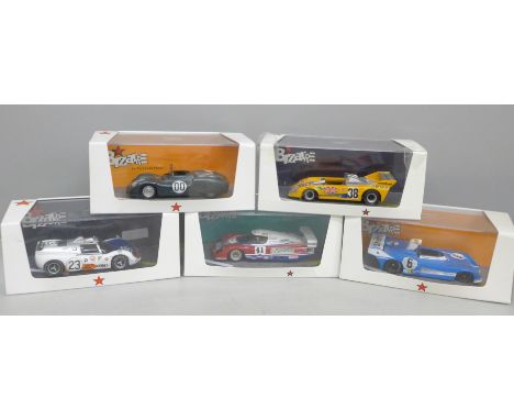Five Bizare Fernando Pinto boxed racing cars, 1:43 scale