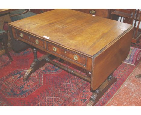 A George IV mahogany sofa table, 72cm high, 151cm wide, 66cm deep.Property of the owners of the Downton Estate, Shropshire