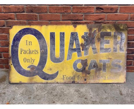 Quaker Oats Vintage Enamel SignMake: Contact AuctioneerModel: Contact AuctioneerYear: 0Mileage: 0VIN: Contact AuctioneerConfi
