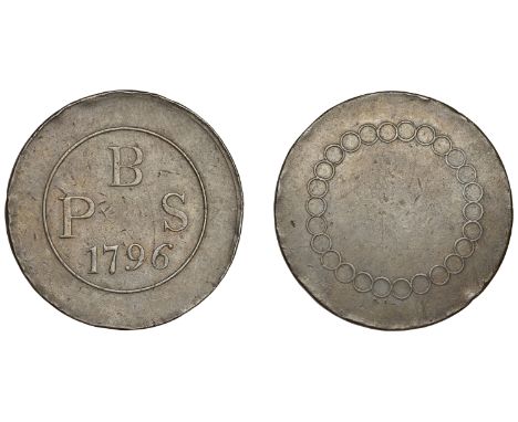 LONDON, Covent Garden, Theatre Royal, New Theatre, 1796, copper, b[ox] p[rince’s] s[ide] above date, rev. concentric circles,