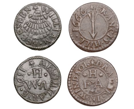 Windsor, William Herenden, Farthing, 1651, 1.22g/6h (N 6409a, this piece; D 170A); Francis Hill, Farthing, 1666, 0.89g/9h (N 