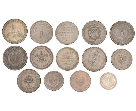 SHROPSHIRE, Halesowen, Workhouse, Penny, 1813, 23.98g/12h (W 748); WORCESTERSHIRE, Dudley, Richard Wallis, Thomas and Isaac B