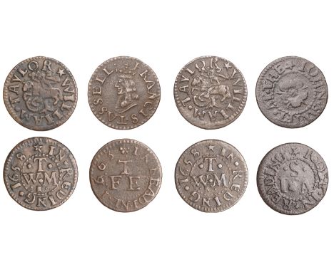 Reading, John Swift, Farthing, 1.14g/6h (N 198; BW. 116); Francis Tassell, Farthing, 1663, 1.10g/6h (N 184; BW. 117); William