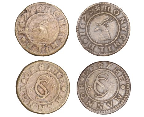 17th Century Tokens, KENT, Honychild Manor, Sir Charles Sedley, Halfpenny, 1672, 1.84g/3h (N 2612; BW. 354); together with an