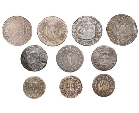 17th Century Tokens, GLOUCESTERSHIRE, Bristol, City Farthing, 1662, 2.76g/6h (N 1521; BW. 18), Gloucester, City Farthing, 165