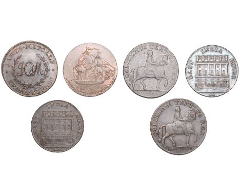 YORKSHIRE, Bedale, James Metcalf, Skidmore’s Halfpenny, 1792, 12.33g/1h (DH 9a); Huddersfield, John Downing, Halfpence, 1793 