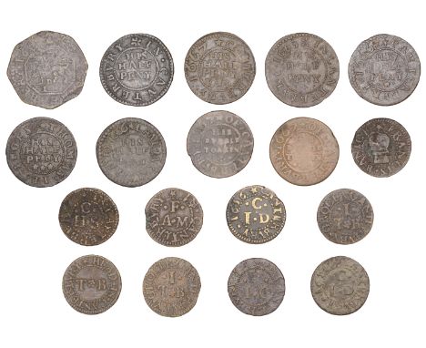 17th Century Tokens, KENT, Canterbury, Tho. Baker, Halfpence, 1667 (2), 1.82g/6h, 1.75g/6h (both N 2394; BW. 42); Francis Ban