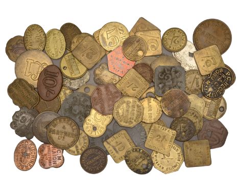 Miscellaneous Tokens and Checks, Market checks (67), from Covent Garden, Stratford, Brentwood, Spitalfields, Nottingham, Sout