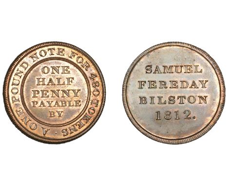 STAFFORDSHIRE, Bilston, Samuel Fereday, Second series, Halfpenny, 1812, legend around value, rev. legend in four lines, edge 