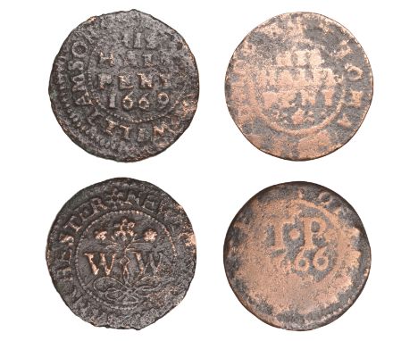 17th Century Tokens, LANCASHIRE, Manchester, Thomas Podmore, Halfpenny, 1666, 1.49g/6h (N –; BW. 79); Newton, William William