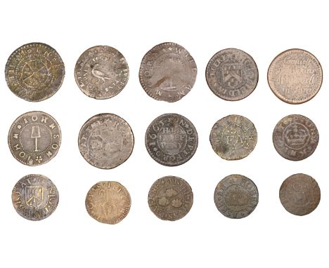 17th Century Tokens, KENT, Canterbury, Tho. Enfield, Halfpenny, 1666, 2.12g/3h (N 2433; BW. 54), Chatham, Robert Dier, Halfpe