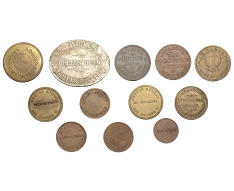 City of Westminster: Bayswater, Porchester Arms, W. Young, brass Penny, 26mm (H Supplement 356); Covent Garden, [Charles] Ric