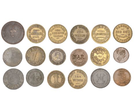Borough of Greenwich: Blackheath, Kenilworth Castle, R[ichard] Johnson, zinc Twopence by Taylor, 28mm (H 61); Deptford, Earl 