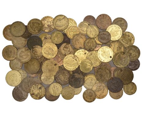 Miscellaneous Tokens and Checks, ISGs (48), ISHGs (41), various types [89]. Varied state £40-£50  ---  Provenance: R. Hayes C