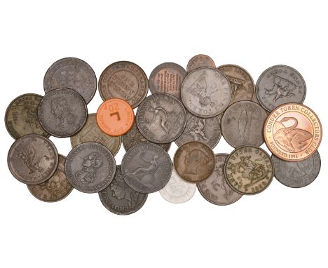 19th Century Tokens, Not Local: British, ‘Trade & Navigation’ Penny, 1813, 19.65g/12h (W 1641); together with other miscellan