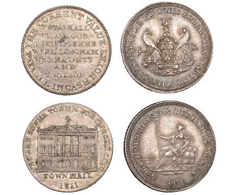 19th Century Tokens, NORTHUMBERLAND, Newcastle-upon-Tyne, John Robertson, Shilling, 1811, 4.37g/6h (D 13); NOTTINGHAMSHIRE, N