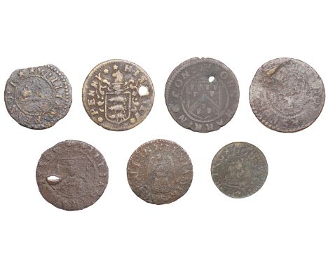 17th Century Tokens, YORKSHIRE, Doncaster, Benjamin Marshall, Halfpenny, 1.76g/12h (N 5841; BW. 77), Richard Speight, Halfpen