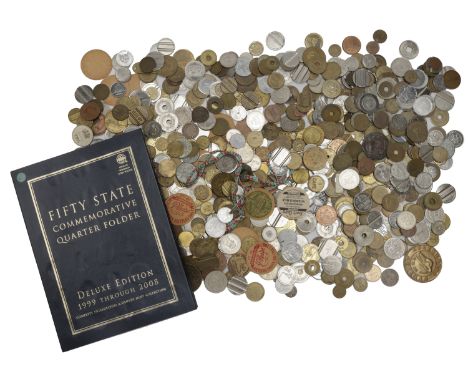 Miscellaneous Tokens and Checks, World tokens, tickets, etc (approx. 400), mostly 20th century; together with U.S.A., 50 Stat